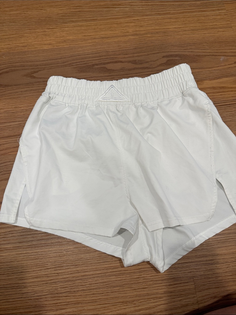 FP Movement by Free People White Athletic Shorts with Elastic Waistband